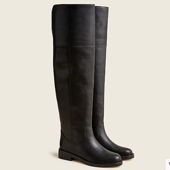 Leather over-the-knee riding boots - Picture 1 of 1